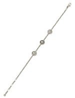 Браслет из белого золота c бриллиантами, ониксом и перламутром