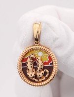 Подвеска из золота 585 пробы c эмалью