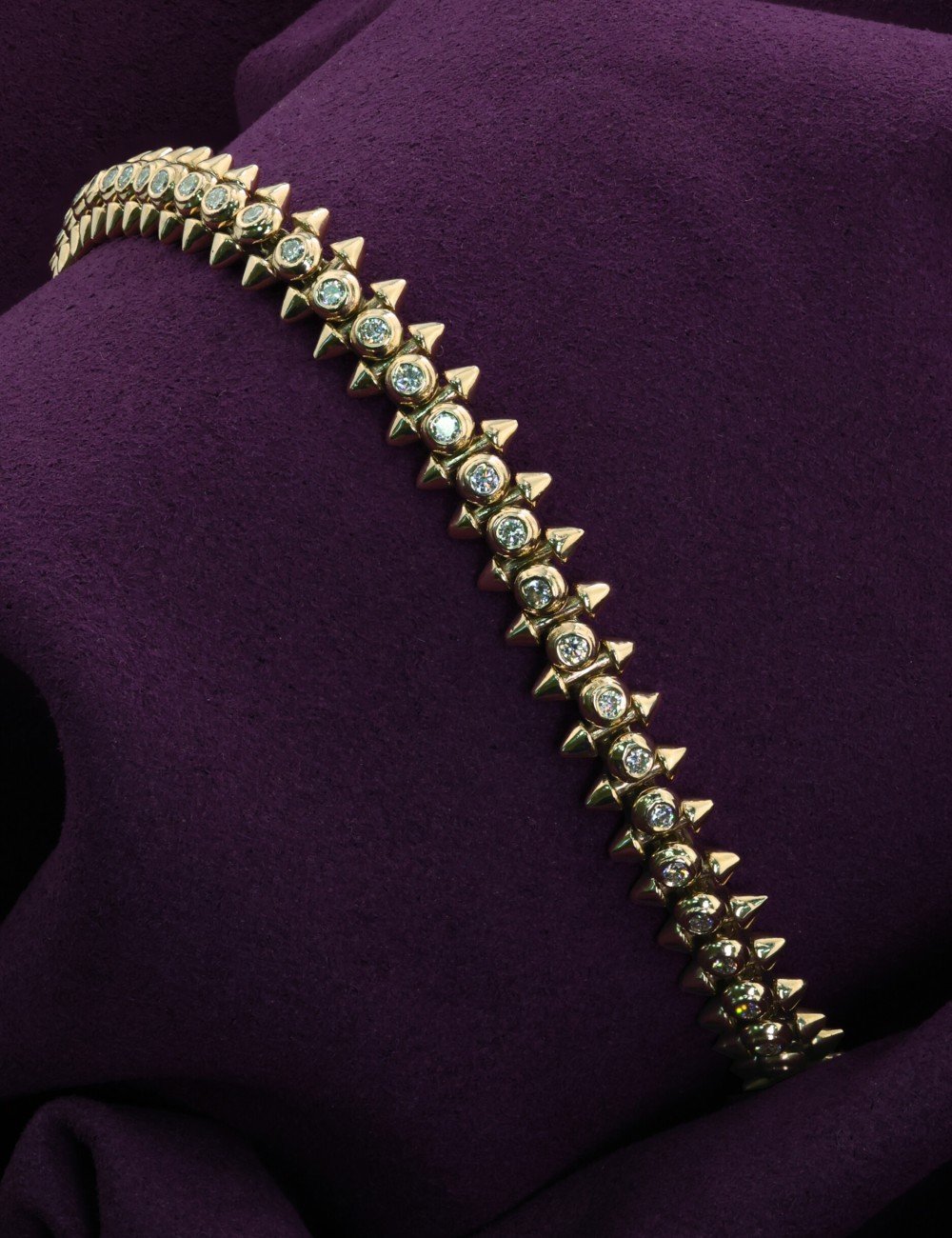 Браслет из лимонного золота c бриллиантами