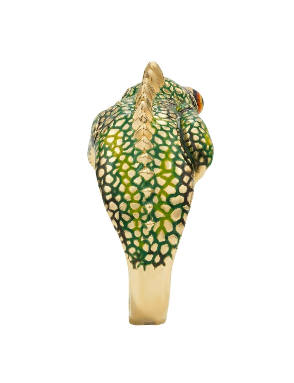 Кольцо из лимонного золота c эмалью и рубином