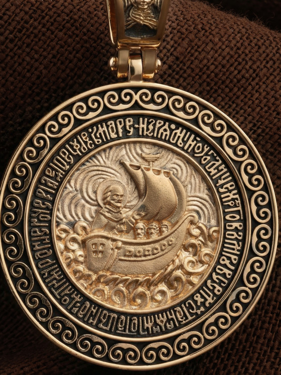 Нательная икона из красного золота 585 пробы
