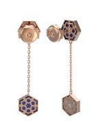 Серьги из золота c лазуритом и перламутром