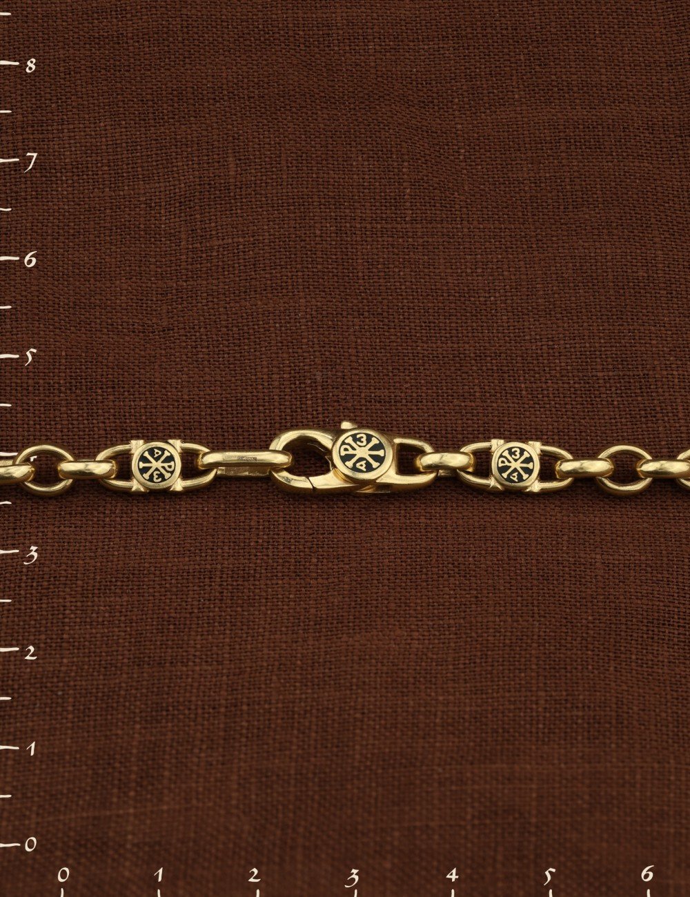 Цепь из лимонного золота c эмалью