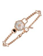 Браслет из золота c ониксом и перламутром