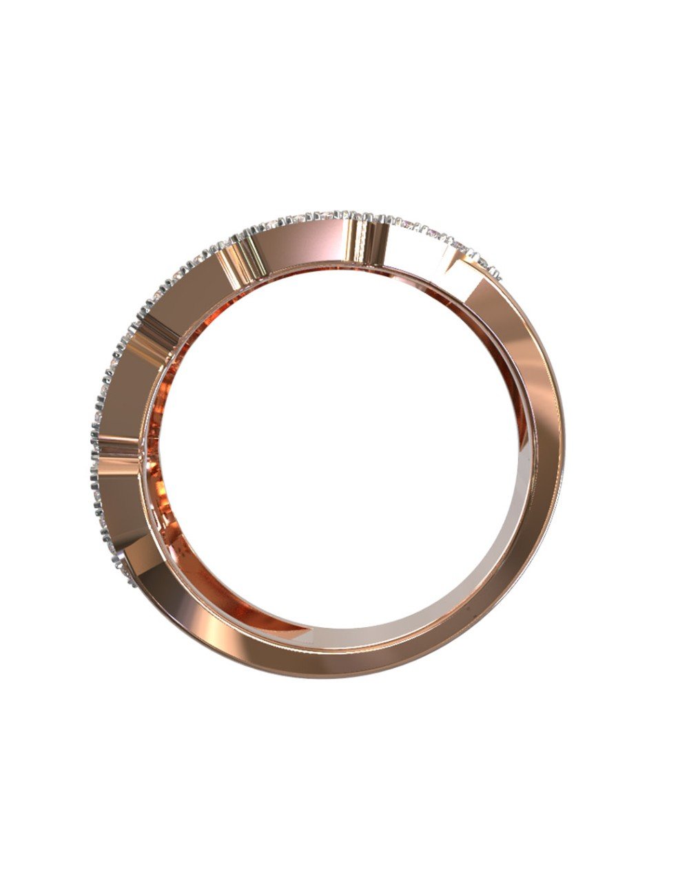 Кольцо из золота c бриллиантами и рубином