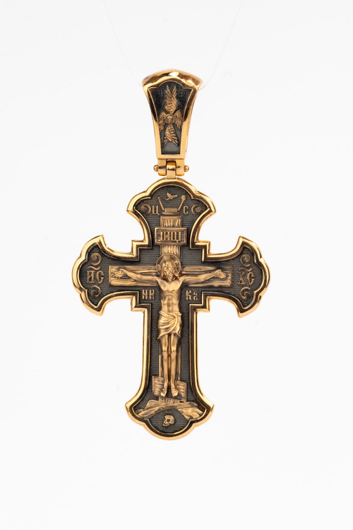 Крест из красного золота 585 пробы