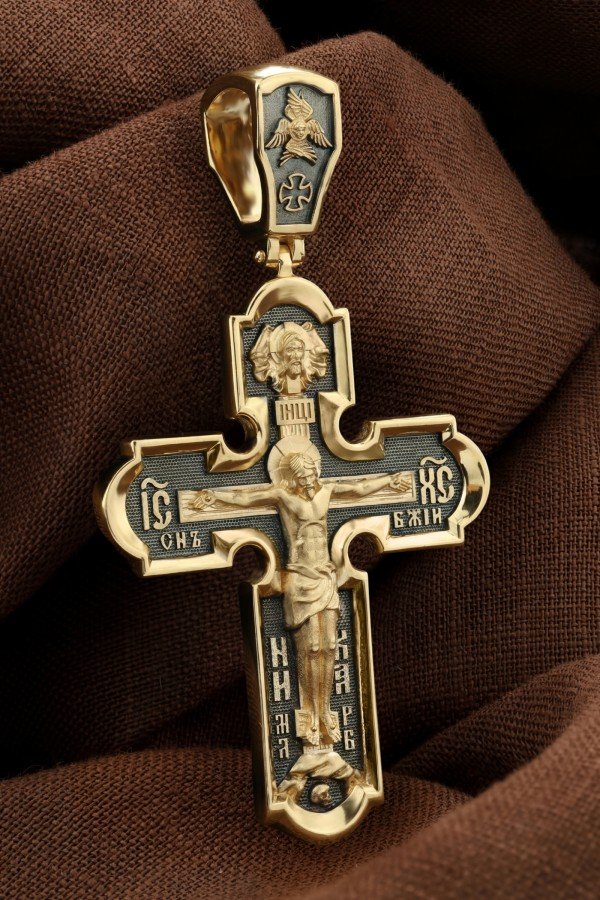 Крест из лимонного золота