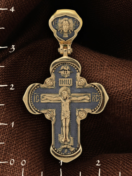 Крест из лимонного золота 585 пробы