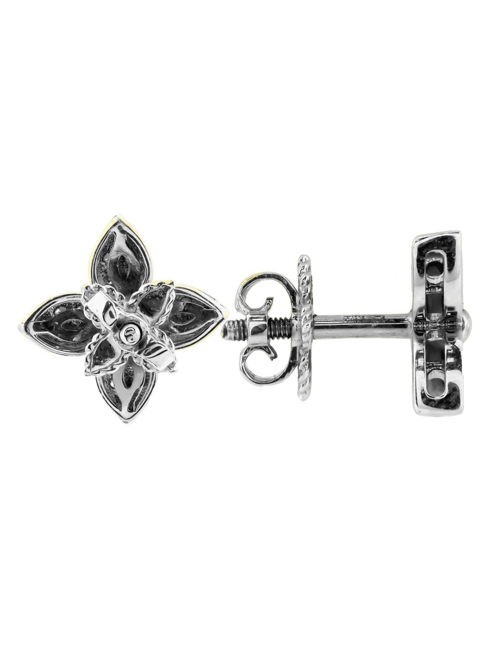 Серьги из белого золота c бриллиантами