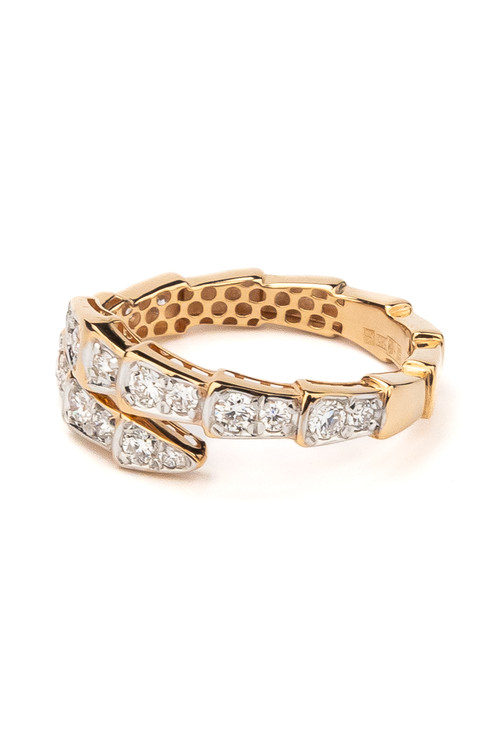 Кольцо из красного золота 585 пробы c бриллиантами