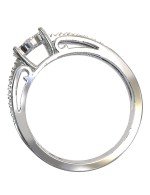 Кольцо из белого золота c бриллиантами