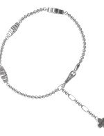 Браслет из белого золота c бриллиантами, ониксом и перламутром