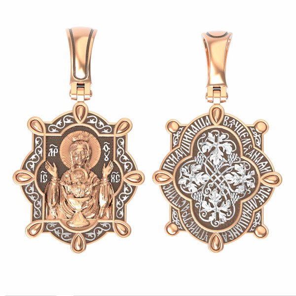 Образок из красного золота 585 пробы