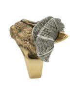 Кольцо из лимонного золота c эмалью