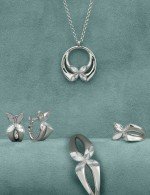 Серьги из белого золота