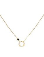 Колье из лимонного золота c бриллиантами и ониксом