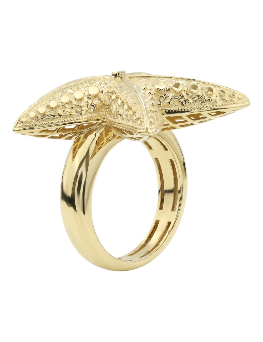 Кольцо из лимонного золота c рубином