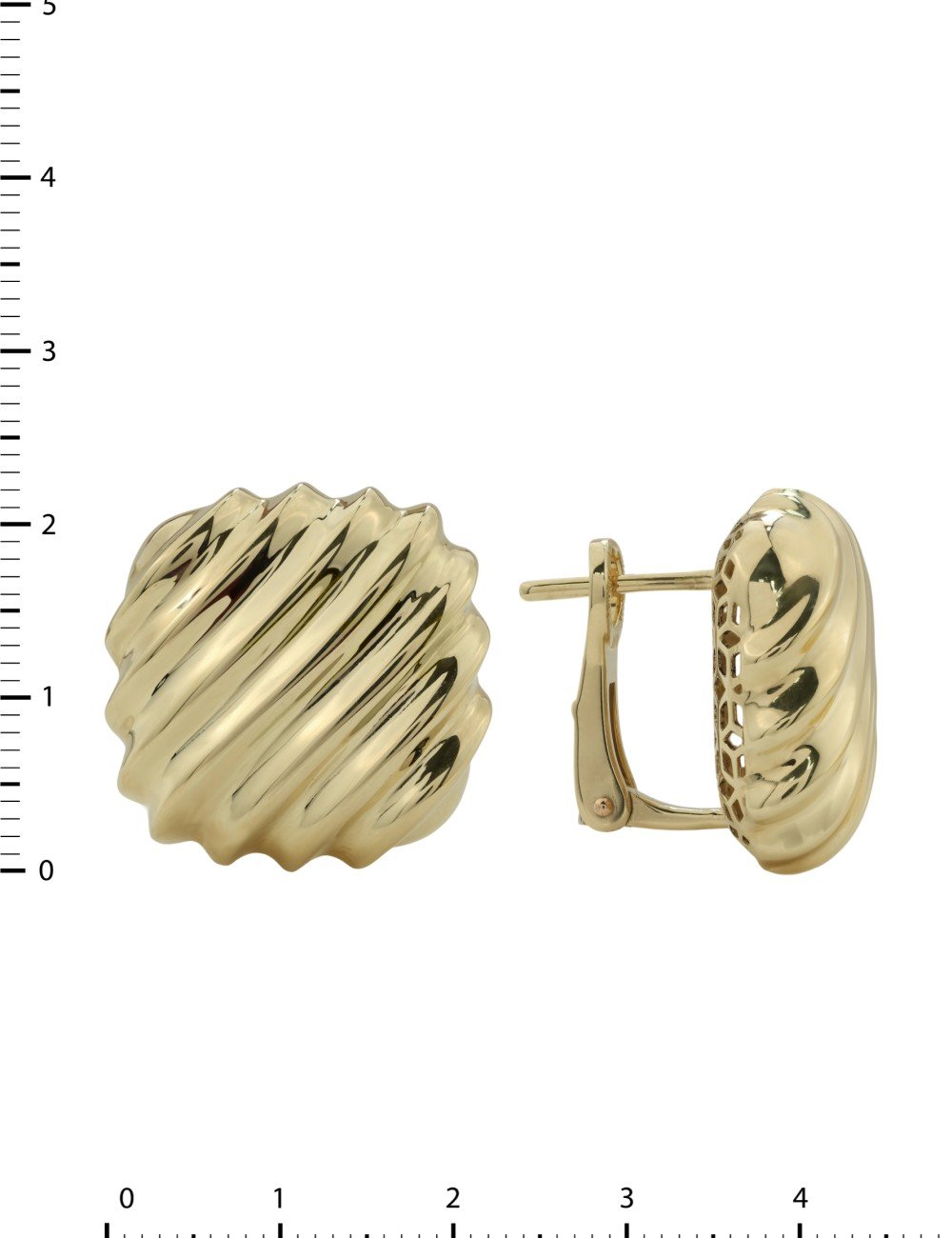 Серьги из лимонного золота