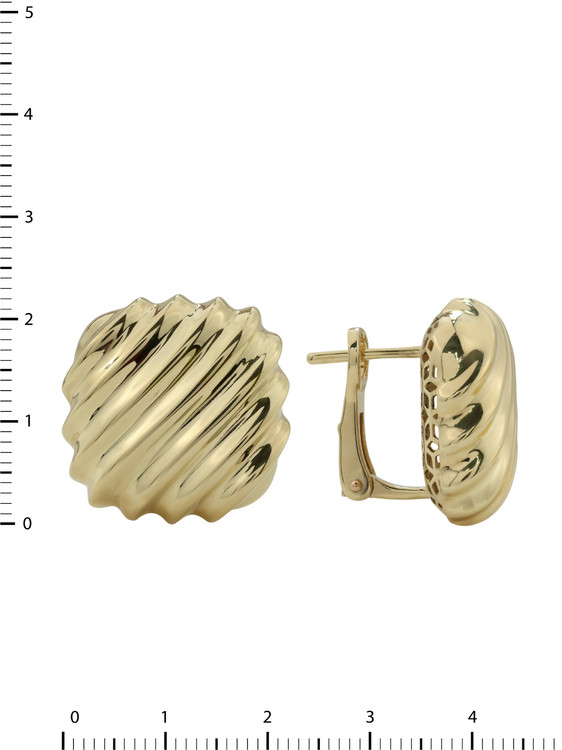 Серьги из лимонного золота 585 пробы