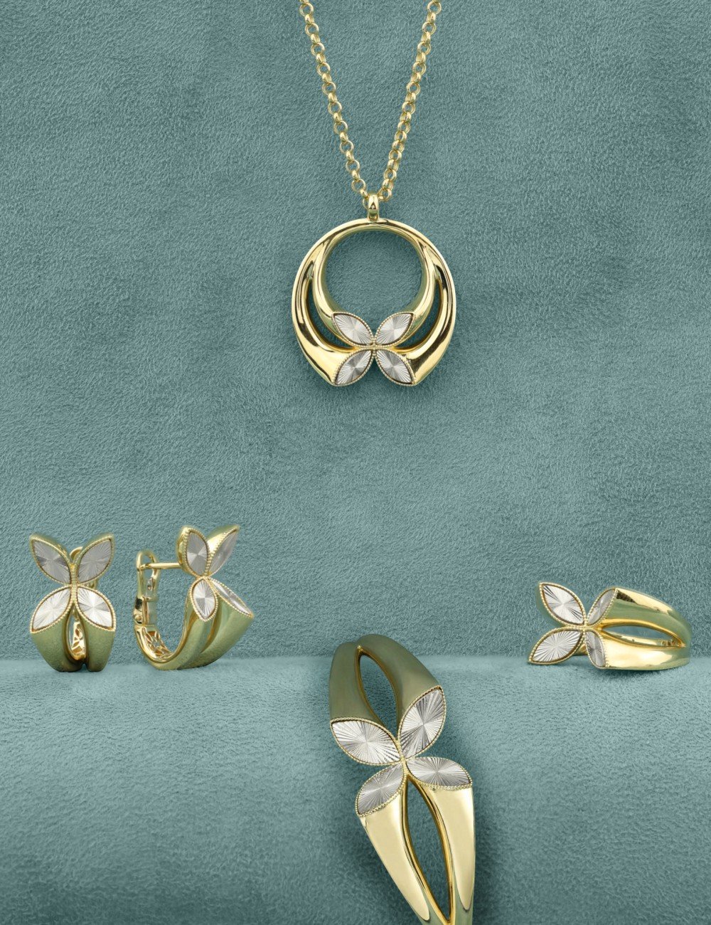 Колье из лимонного золота