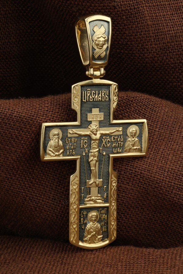 Крест из лимонного золота