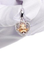 Подвеска из белого золота c бриллиантами