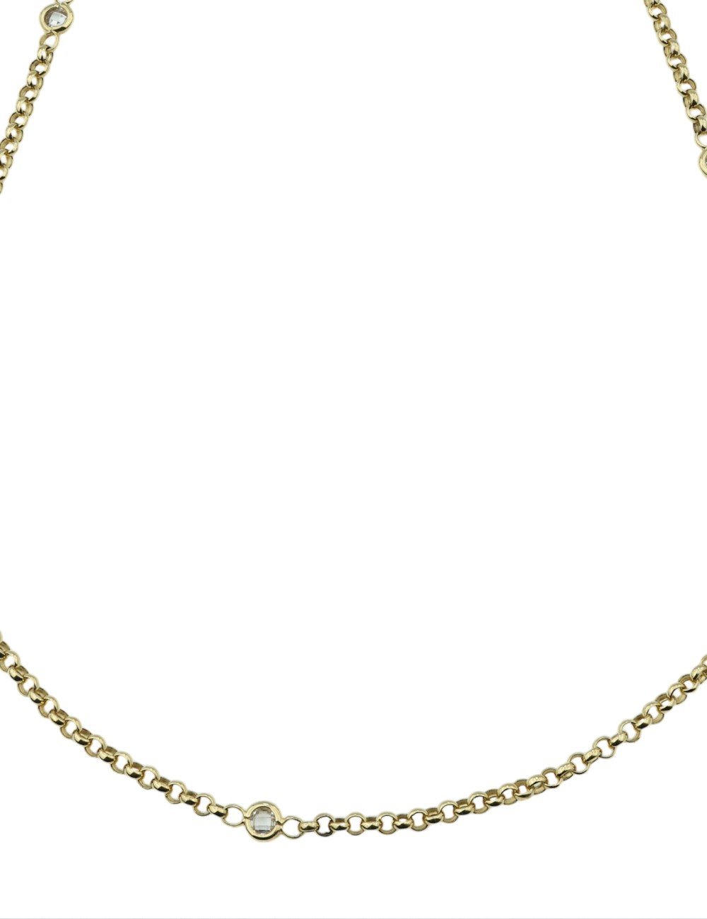 Цепь из лимонного золота c фианитом