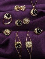 Серьги из лимонного золота c бриллиантами