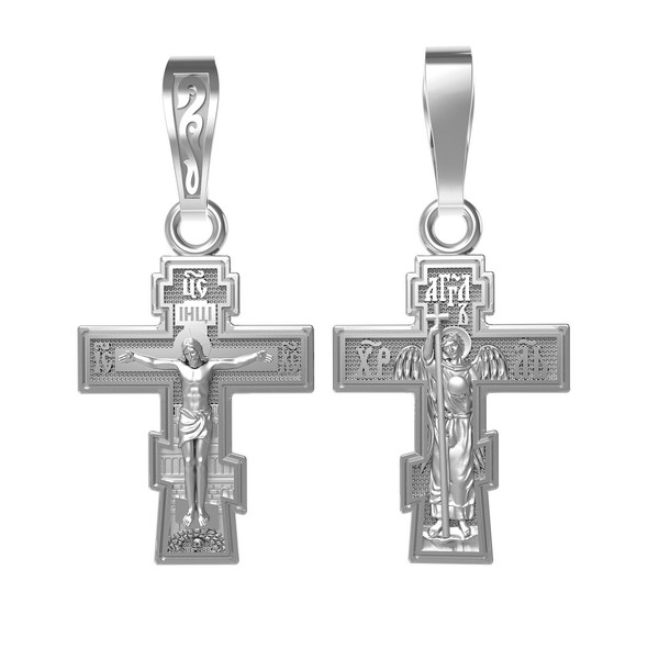 Крест из белого золота 585 пробы