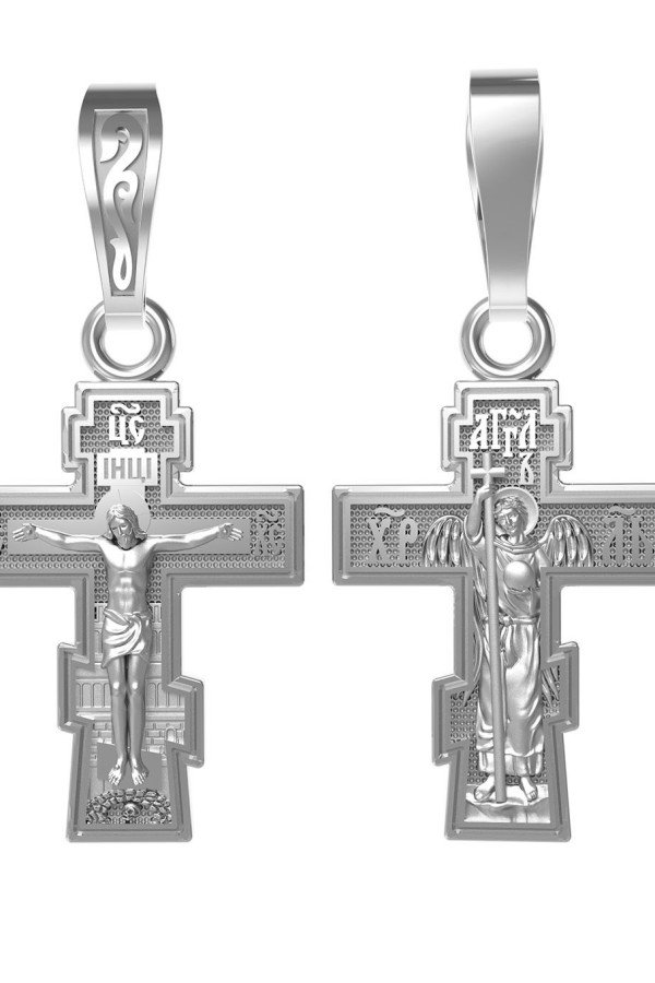 Крест из белого золота