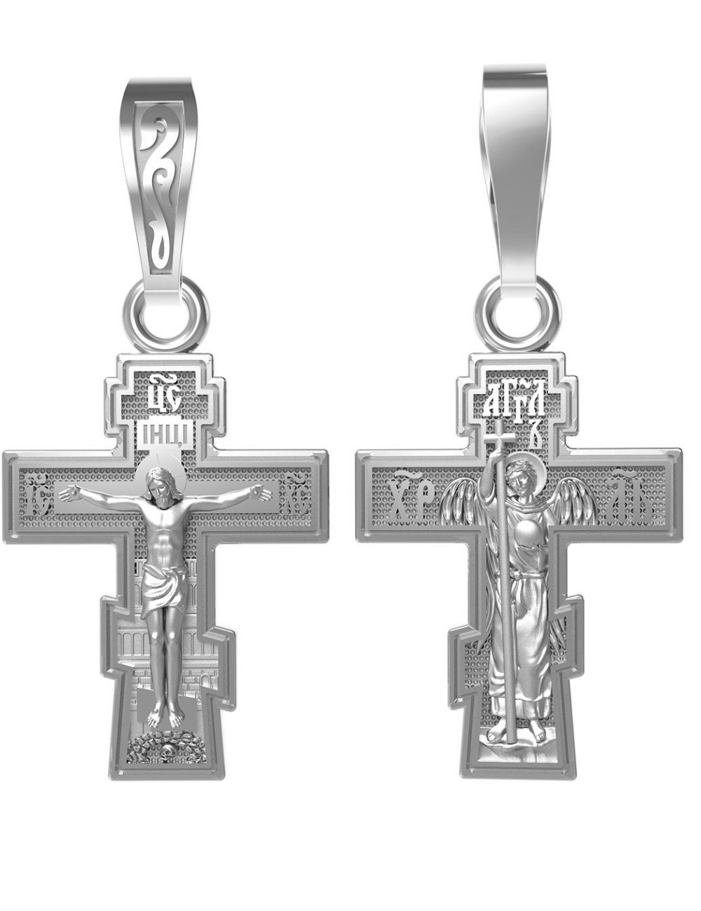 Крест из белого золота