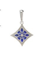 Подвеска из белого золота c лазуритом