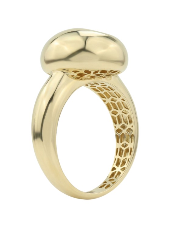 Кольцо из лимонного золота 585 пробы c бриллиантами