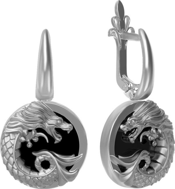 Серьги из белого золота 585 пробы