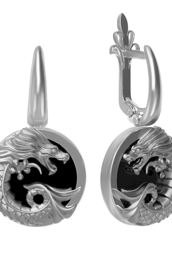 Серьги из белого золота 585 пробы