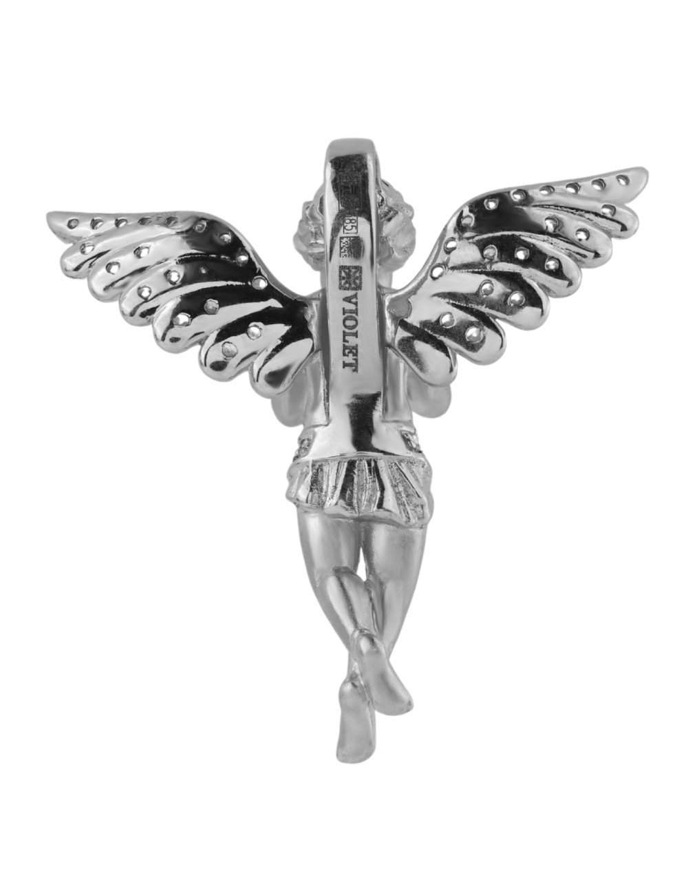 Подвеска из белого золота c фианитом