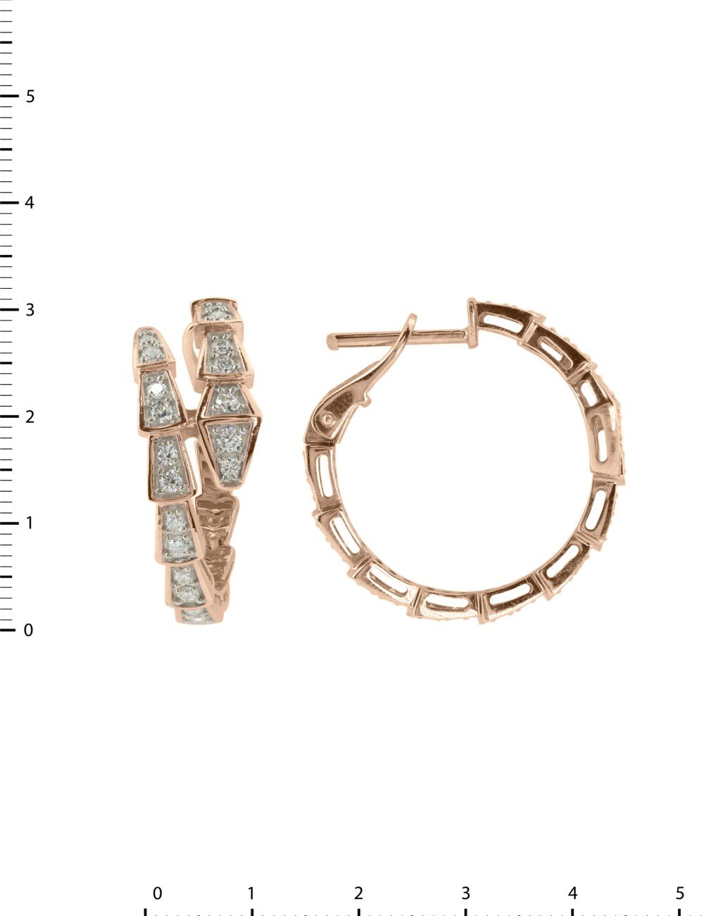 Серьги из золота c бриллиантами