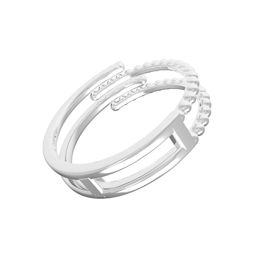 Кольцо из белого золота 585 пробы c бриллиантами