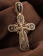Крест из золота c эмалью