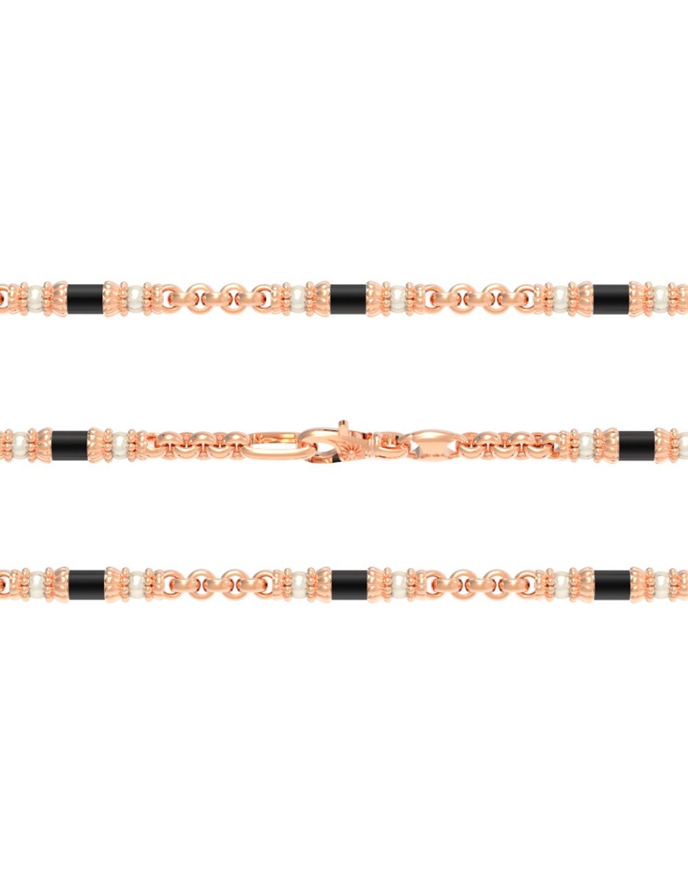 Цепь из золота c жемчугом и ониксом