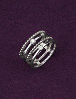 Кольцо из белого золота c бриллиантами