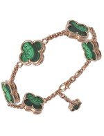 Браслет из золота c малахитом