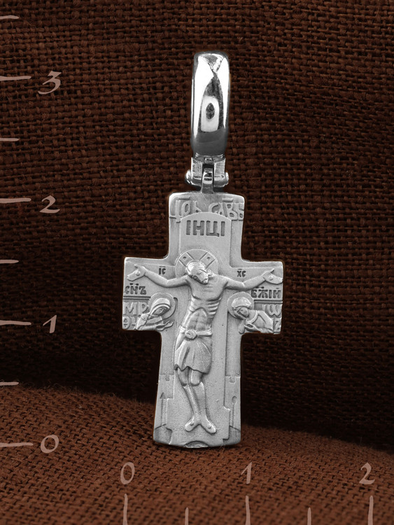 Крест из белого золота 585 пробы