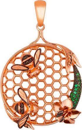 Подвеска из золота c фианитом