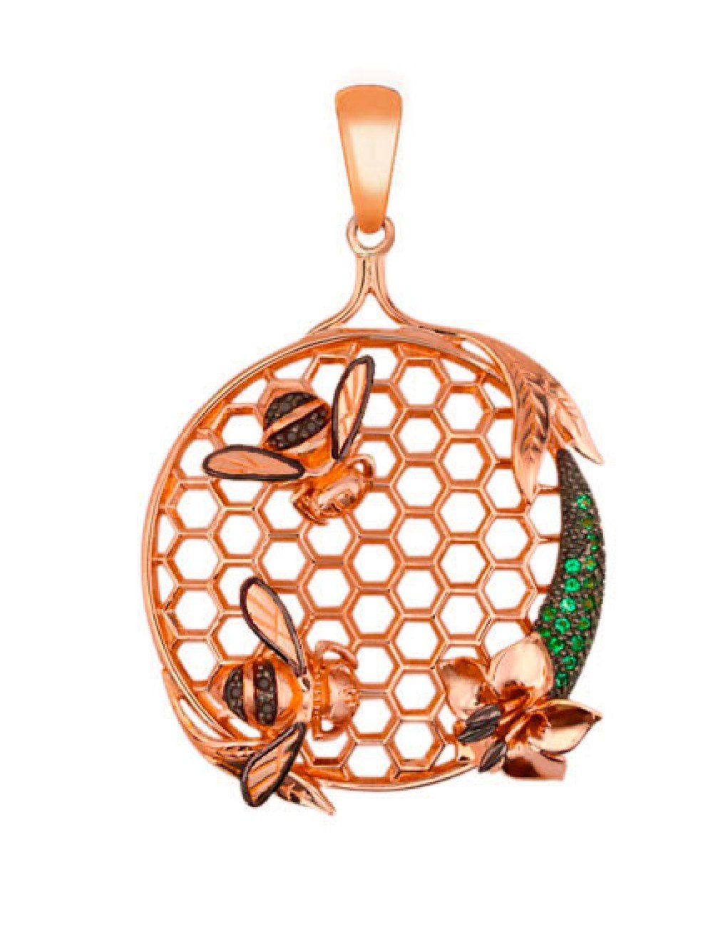 Подвеска из золота c фианитом