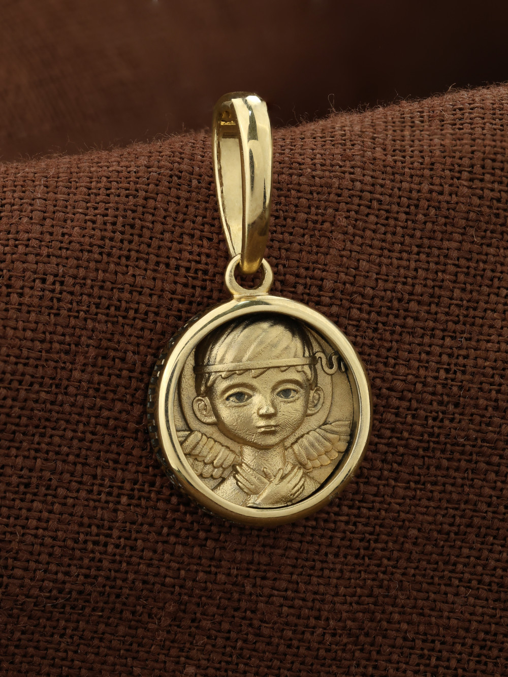 Образок из лимонного золота 585 пробы