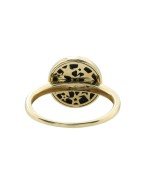 Кольцо из лимонного золота c бриллиантами и ониксом