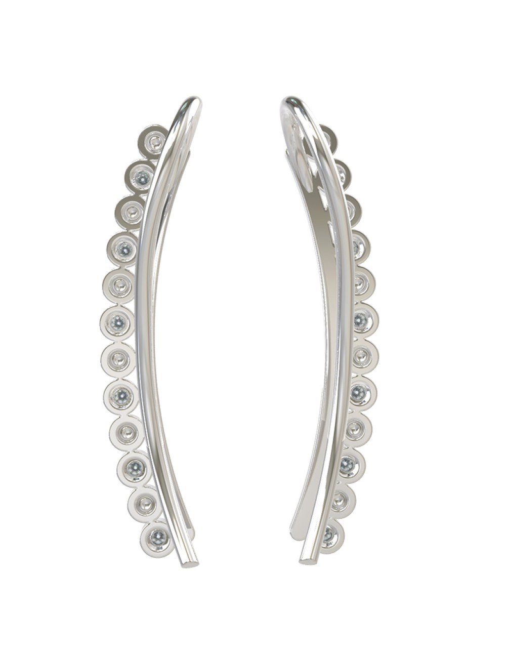 Серьги из белого золота c бриллиантами