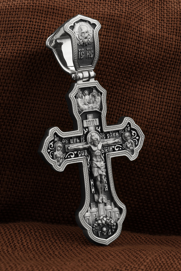 Крест из белого золота 585 пробы