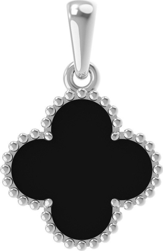 Подвеска из белого золота c ониксом